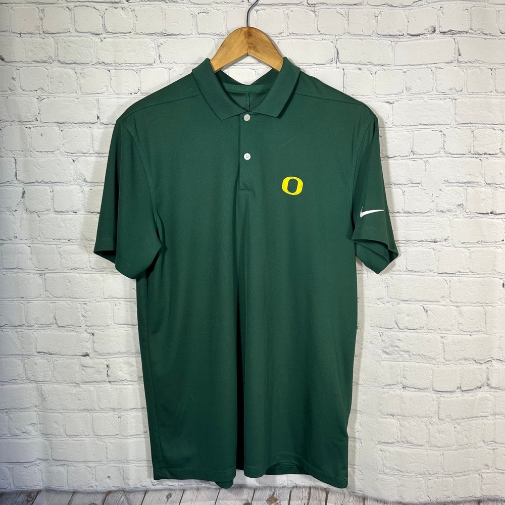 Nike Oregon Ducks Mens Green Golf Polo Shirt BV0356-341 Size Medium